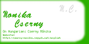 monika cserny business card